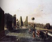 unknow artist Hartwell House topiary arcades and allee to the William iii Column France oil painting artist